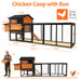 Large Outdoor Hen House With Run And Nesting Box Poultry Cage Daily Nest