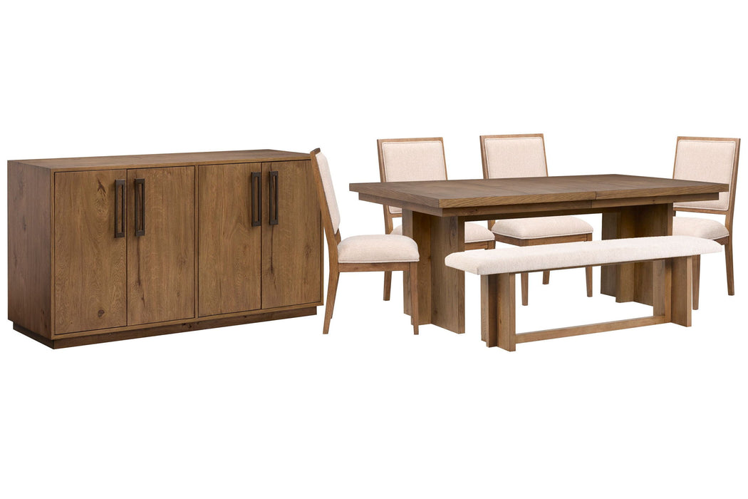 Marcel - Extendable Trestle Dining Table Set Magnussen Furniture