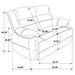 Worthington - Padded Arm Loveseat - Dark Brown Furniture Max