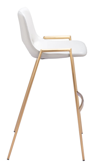 Desi - Barstool Chair With Gold Base (Set of 2) Zuo Modern