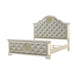 Jasmine - Queen Size Tufted Upholstery & LED Bed - Beige Matrix Furniture Group