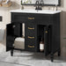 Bathroom Vanity With Sink, Flip-Out Top Drawer, Soft Close Doors, 2 Storage Drawers Hearth and Haven