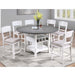 Contemporary Counter Height Dining Set With Built In Lazy Susan Home Essentials