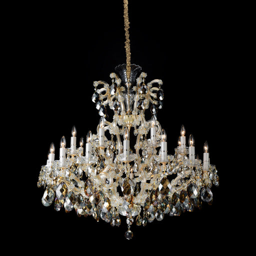 Michael Amini Lighting - La Scala 25-Light Traditional Crystal Chandelier - Cognac Michael Amini