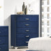 5 Drawer Bedroom Chest With Crystal Pulls Furniture Max