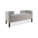 Upholstered Ottoman With 2 Bolster Pillows For Living Room - Gray Home Essentials