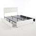 Upholstered Bed Frame With LED Lights, 4 Storage Drawers, Charging Station Home Essentials