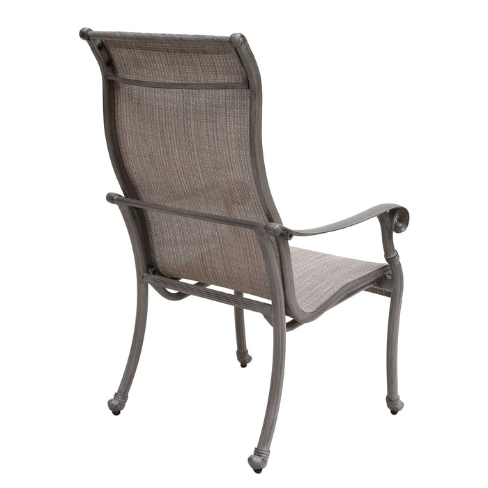 Outdoor All-Weather Sling Dining Chairs (Set of 2) - Gray