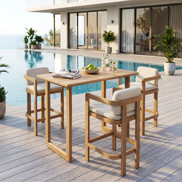 Outdoor Patio Bar Table - Natural Home Essentials
