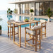 Outdoor Patio Bar Table - Natural Home Essentials