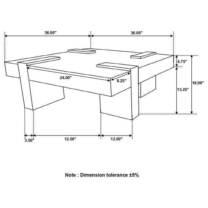 Kuboloa - Square Coffee Table - Natural Furniture Max
