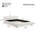 Queen Bed Wide Edge With Soft Upholstery - Beige Noble House