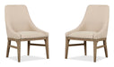 Tristan - Upholstered Arm Chair (Set of 2) - Swiss Coffee Magnussen Furniture