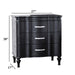 Nightstand, 3 Drawer Bedside Table - Black Home Essentials