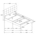Tufted Full Panel Bed With Button Tufted Headboard, Platform Design - Charcoal Furniture Max