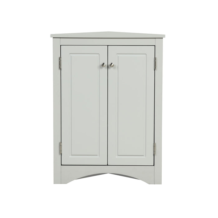 Triangle Bathroom Storage Cabinet With Adjustable Shelves, Freestanding Floor Cabinet For Home Kitchen Hearth and Haven
