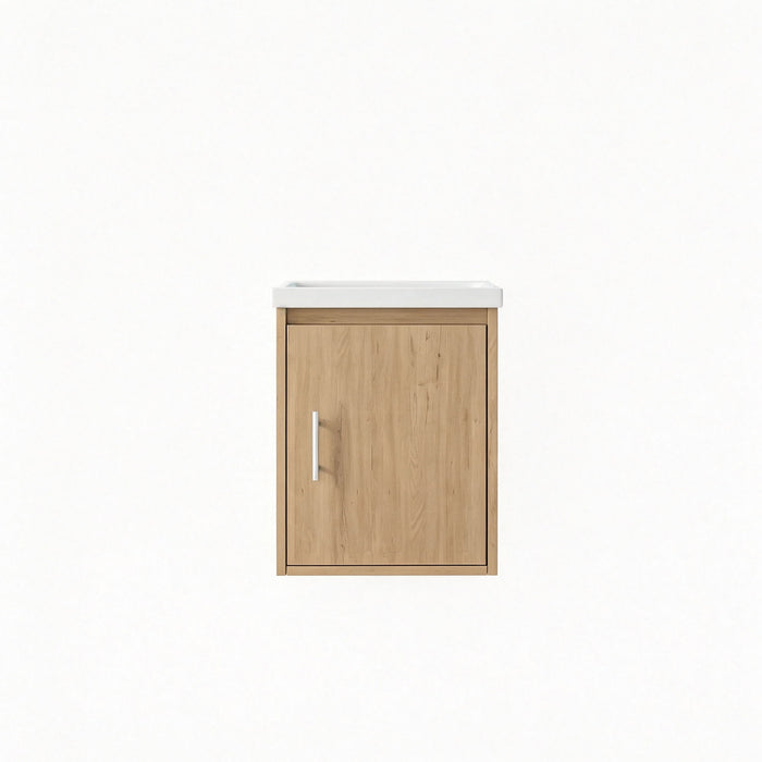 Floating Bathroom Vanity Combo, Wall Mounted Cabinet With Sink & Soft Close Doors For Small Bathrooms Home Essentials