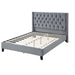 Modern Diamond Tufted Headboard Bed With Nailhead Trim Home Essentials