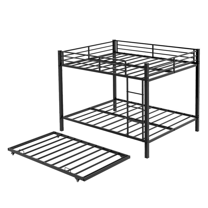 Bunk Bed For Kids, Convertible Frame With Ladders & Guardrail Home Essentials