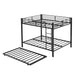 Bunk Bed For Kids, Convertible Frame With Ladders & Guardrail Home Essentials