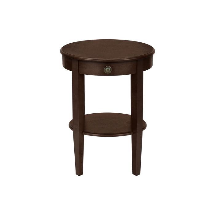 Accent Table, 2 Tier, Transitional - Espresso 8th Street