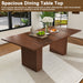 Rectangular Dining Table With Storage Base - Walnut Home Essentials
