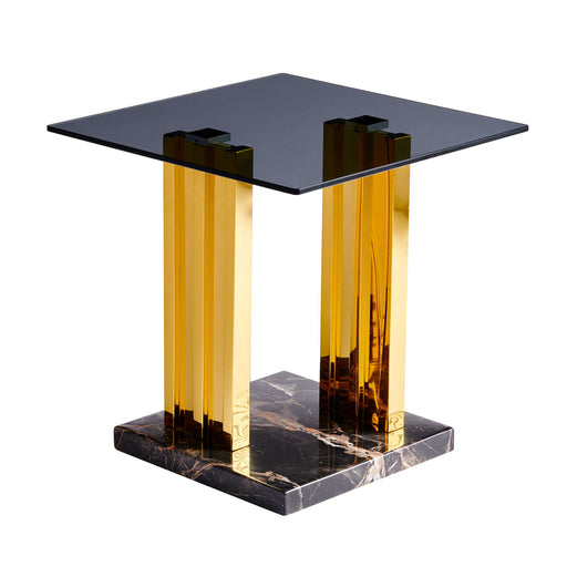 Side Table - Gray / Gold Home Essentials