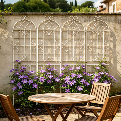 Metal Garden Rustproof Trellis For Climbing Plants Outdoor Flower Support Daily Nest