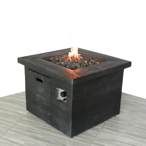 Fiber Reinforced Propane / Natural Gas Fire Pit Table - Charcoal LSI Patio Furniture