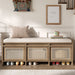 Entryway Shoe Bench With Drawers & Button Tufted Cushion Hearth and Haven