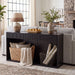 Fluted Console Table With 3 Drawers, Long Sofa Table Behind Couch For Living Room - Black Home Essentials