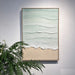 Framed Beach Wall Art, Textured Canvas Painting, Neutral Ocean Decor For Living Room - Beige / Blue Daily Nest