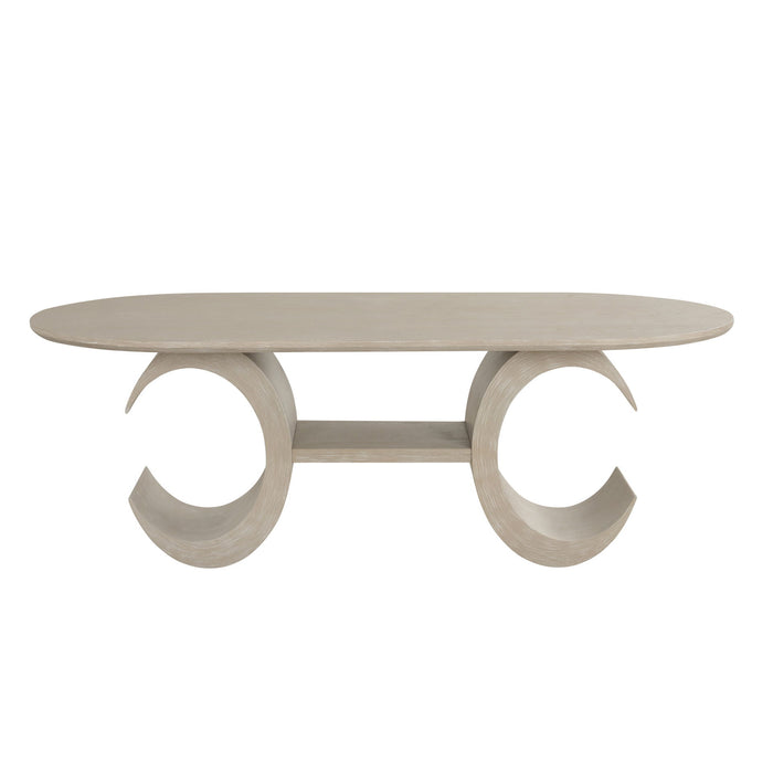 Gwendolyn - Oval Dining Table Base - Cerused Taupe
