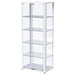 Nevra - 4 Shelf Display LED Curio Cabinet Furniture Max