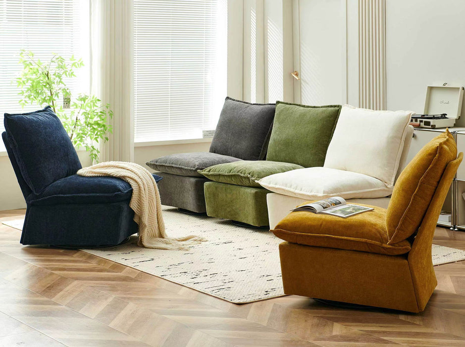 Detachable Single 360 Swivel Rocking Rocker, 360 Swivel Sofa Chair & Single Sofa Lounge, Comfortable Seating For Living Room & Bedroom Sofa 1 Piece