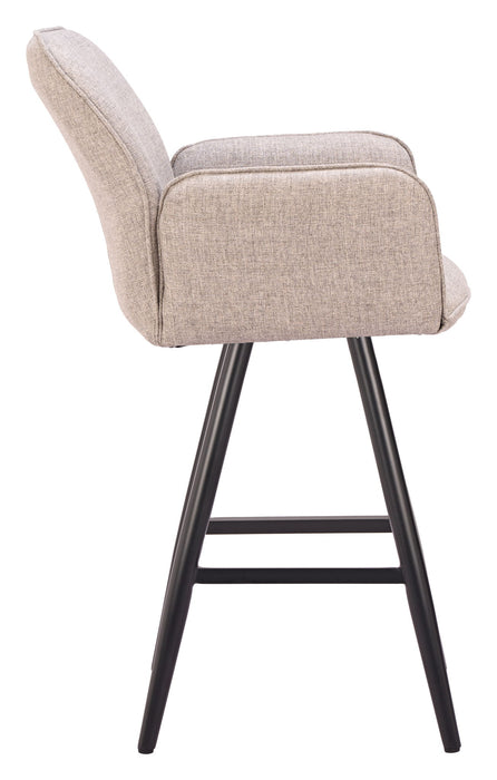 Sieve - Swivel Barstool - Beige / Black Zuo Modern