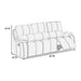 Power Reclining Sofa With Built In USB Port - Chocolate Home Essentials
