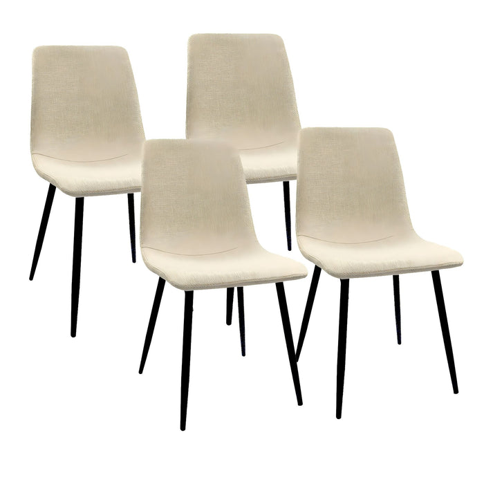 Modern Upholstered Dining Chairs With Cushion Seat And Sturdy Legs (Set of 4)