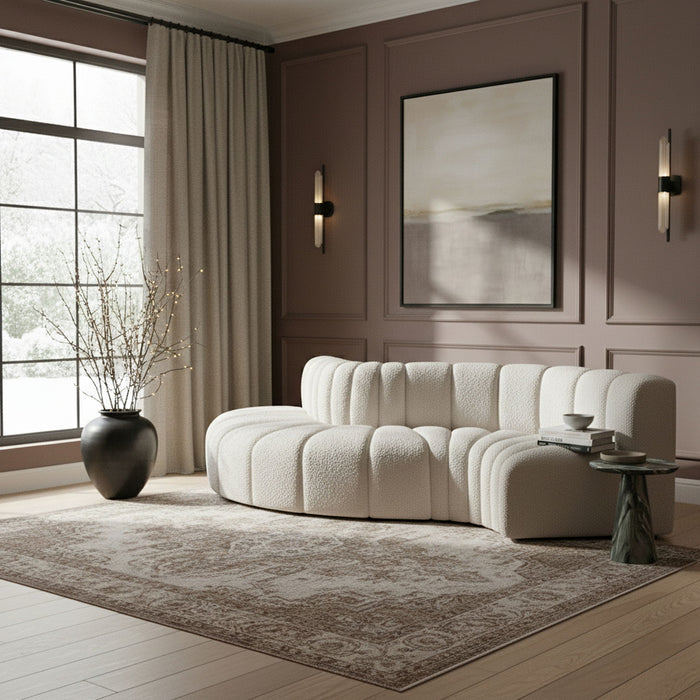 Arc - Boucle Fabric 5 Piece Modular Sofa Meridian Furniture