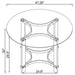 Uptown - 5 Piece Round Dining Set - Chrome Furniture Max