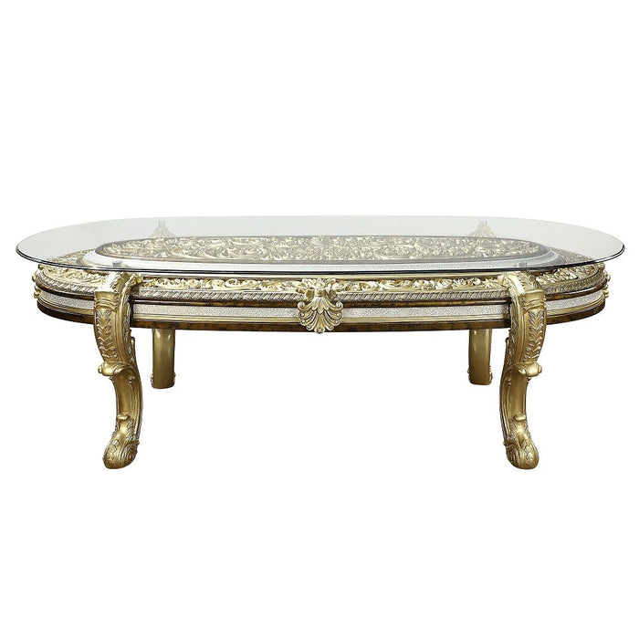 Desiderius - Dining Table - Antique Gold & Hand-Painted Brown