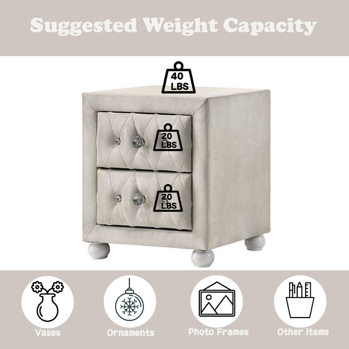 Reggie - Nightstand - Beige Acme