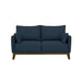 Loveseat With Flared Legs - Blue Emerald Home