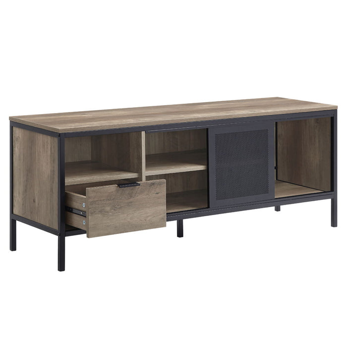 Nantan - 21" TV Stand - Rustic Oak & Black ACME