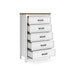 Kerisden - Five Drawer Chest - White / Brown Signature Design by Ashley®