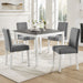 5 Piece Dining Table Set With 4 Chairs For Kitchen - Gray / White Home Essentials
