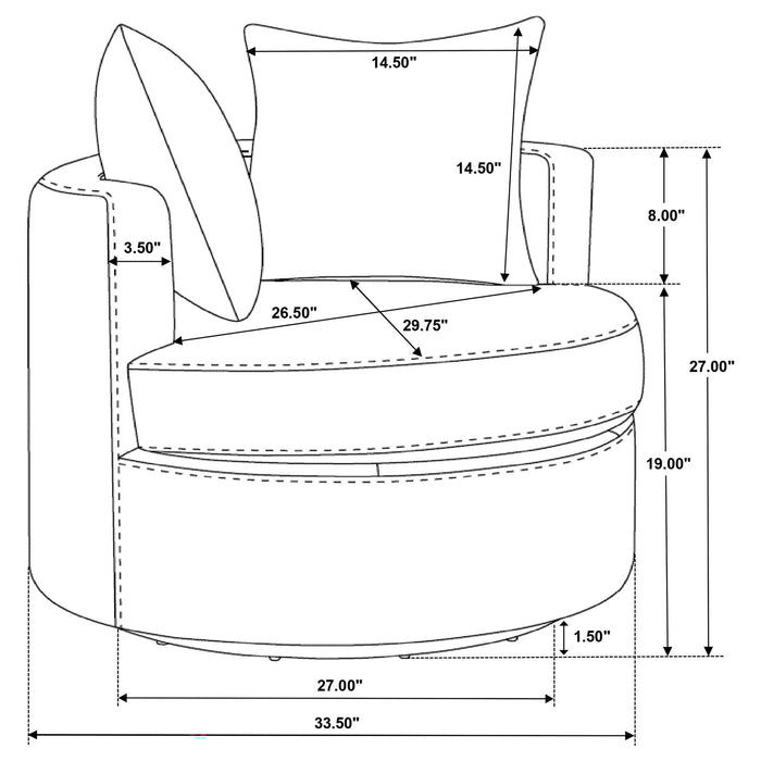 Quinn - Swivel Accent Chair Furniture Max
