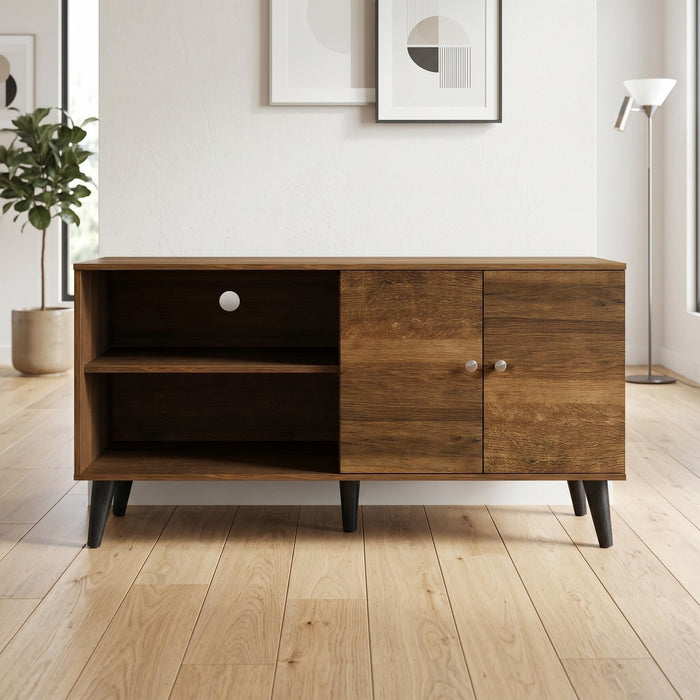 Amidon - TV Stand, With 2 Storage Shelves And 1 Cabinet US Pride
