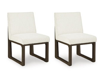 Radkin - Dining Upholstered Side Chair (Set of 2) - Off White / Brown Signature Design by Ashley®