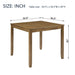 Dining Square 4 Person Table, Only The Table - Oak Home Essentials
